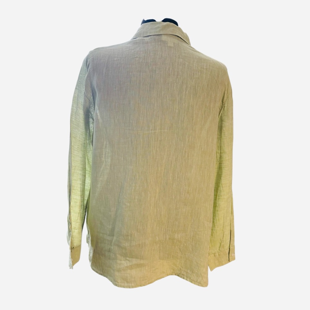 J. Jill Sage Green Button-Down Shirt M - Picture 4 of 9